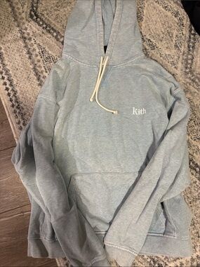 Kith Blue Pullover Hoodie with White Logo